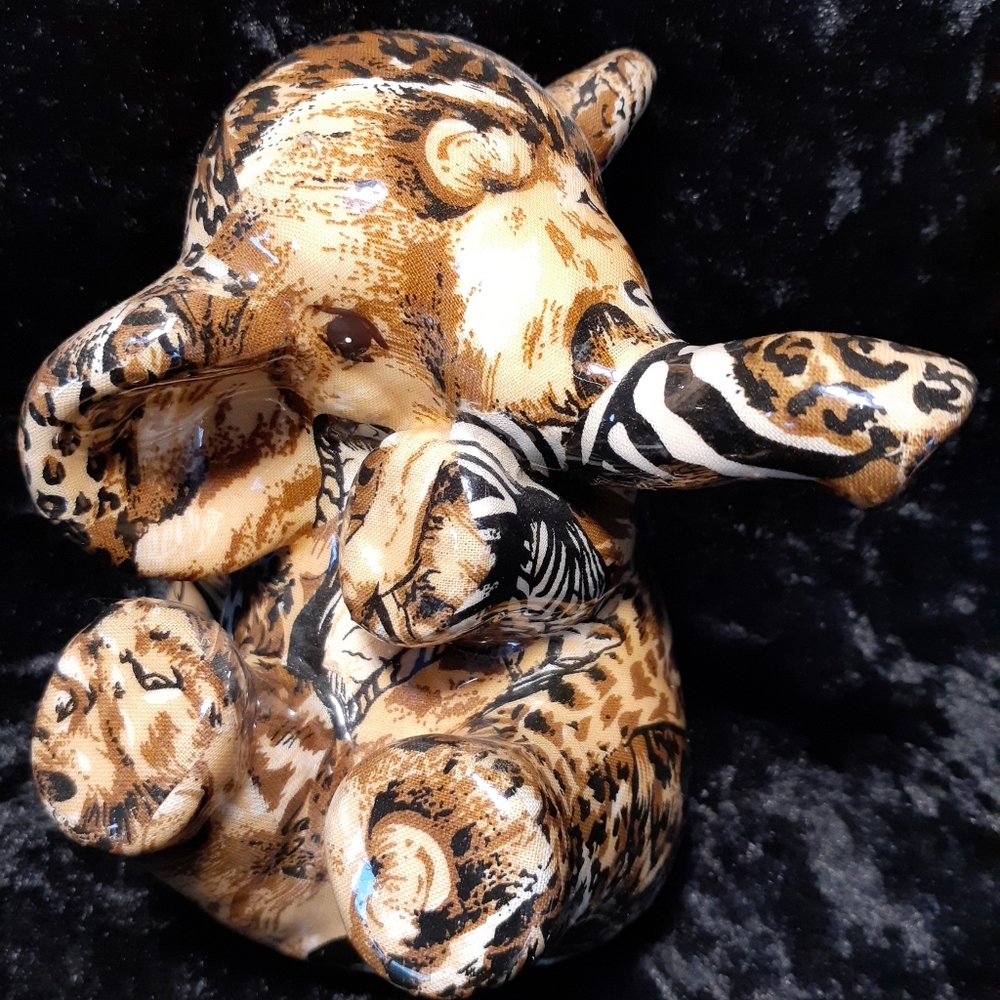 LaVie Safari Patchwork Print Elephant